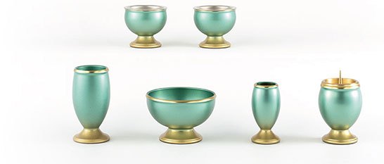 緑系の仏具セット